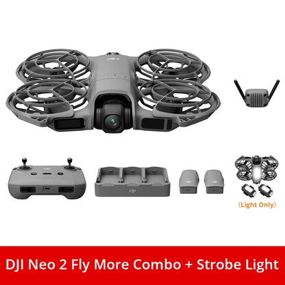DJI Neo 2 Fly More Combo Drones With a Camera and Optional Accessories Drone 4k Professional Palm Takeoff & Gesture Control, ActiveTrack for Cycling, Omnidirectional Obstacle Avoidance