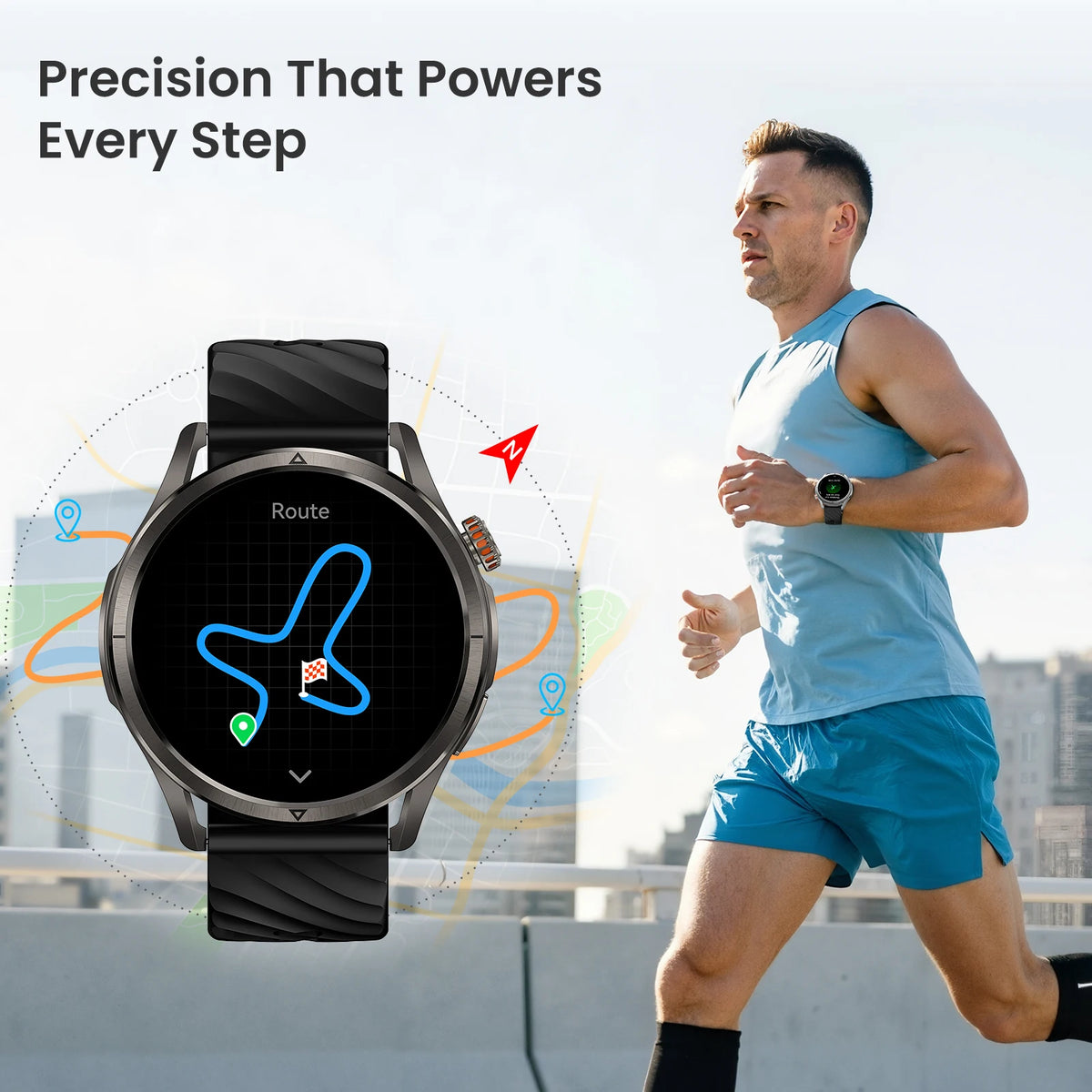 2025 KOSPET MAGIC R10 GPS Smart Watch For Men Compass Barometric Dual-band GNSS AMOLED Anti-Fingerprint 5ATM IP69K Waterproof