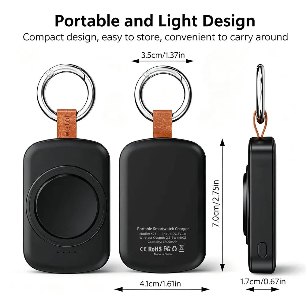 Magnetic Wireless Portable Watch Charger for Samsung Galaxy Watch 8/8 Classic/7 Ultra/6 Classic/Pro/Active2/1 Type-C Fast Charging