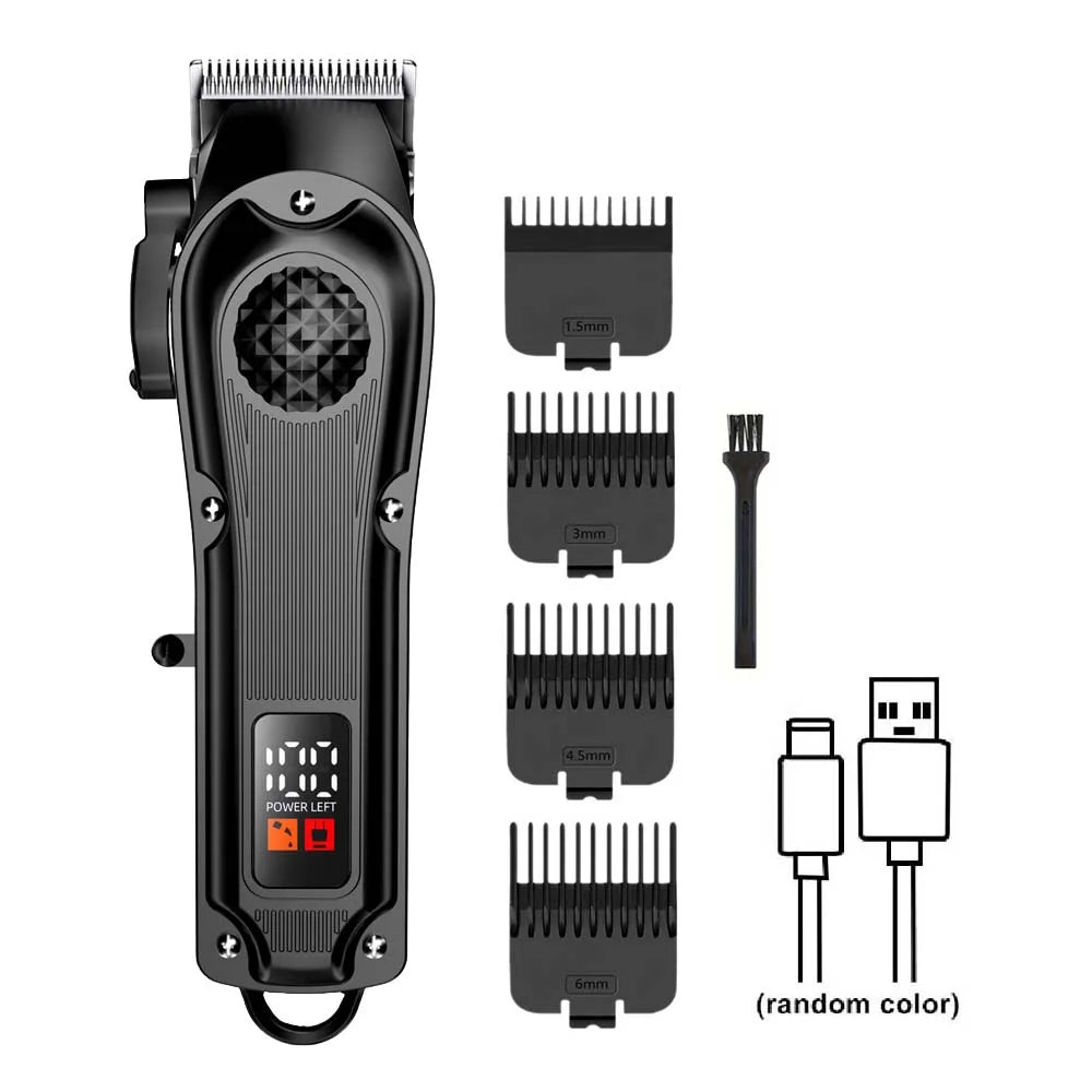 Professional Cordless Hair Clipper for Men Electric Barber Clipper & Trimmer Rechargeable Hair Cutting Tools