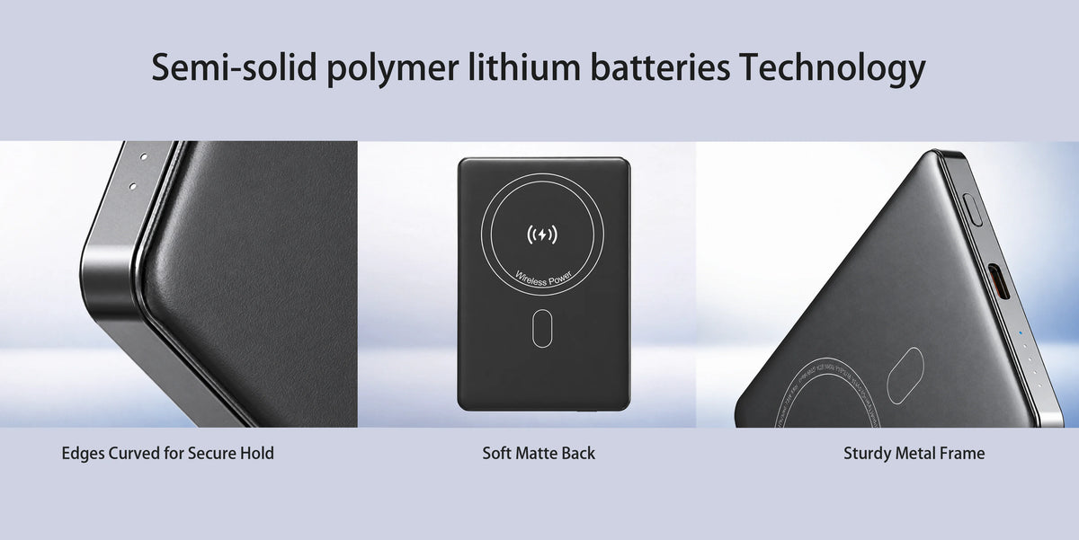 10,000mAh Wireless fast charging Power bank with Semi-solid state Polymer Lithium