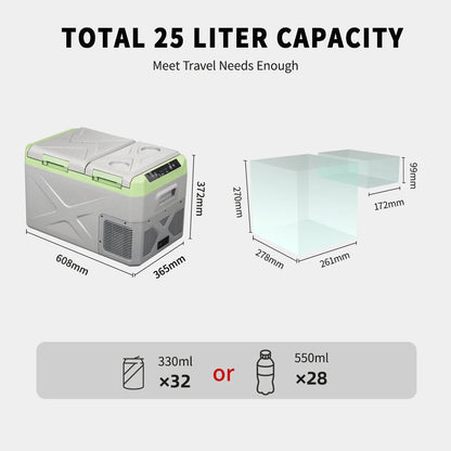 Alpicool XD35 Portable Car Fridge Compact 12V 220V Fridge Freezer with LED Light for Car & Boat