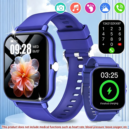 [Smart Watch For Men/Women] Jinmiyun HOT 1.83-Inch Smart Watch, Supporting Wireless Calls (Answering/Dialing/Rejecting Calls), Suitable for Men And Women, Fitness Activity Tracker, Supporting Multiple Sports Modes/Remote Shut