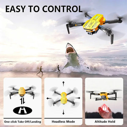 TONGLI Portable Foldable RC Drone Quadcopter, HD Camera with Gesture Photo Control, Headless Mode, Stable Altitude Hold Hover, Long-Range Wi-Fi FPV Transmission, Durable Build, Beginner-Friendly Outdoor Recreational Aerial RC