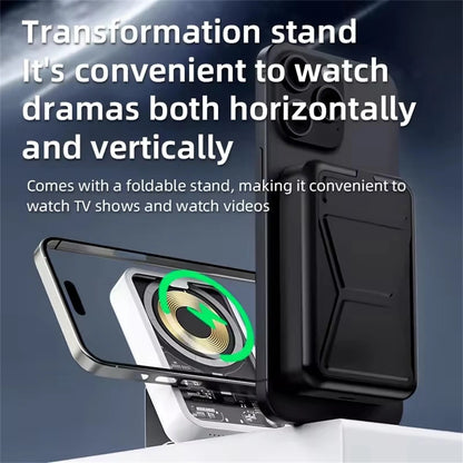 Clear Circuit Board Magnetic Power Bank Qi2 15W Wireless Charging 20W Portable Wired Charge 10000mAh Large Capacity PD 22.5W Type C Cable Bidirectional Fast Charging Phone Holder Powerbank For Iphone 17 16 15 Pro Max Magsafe