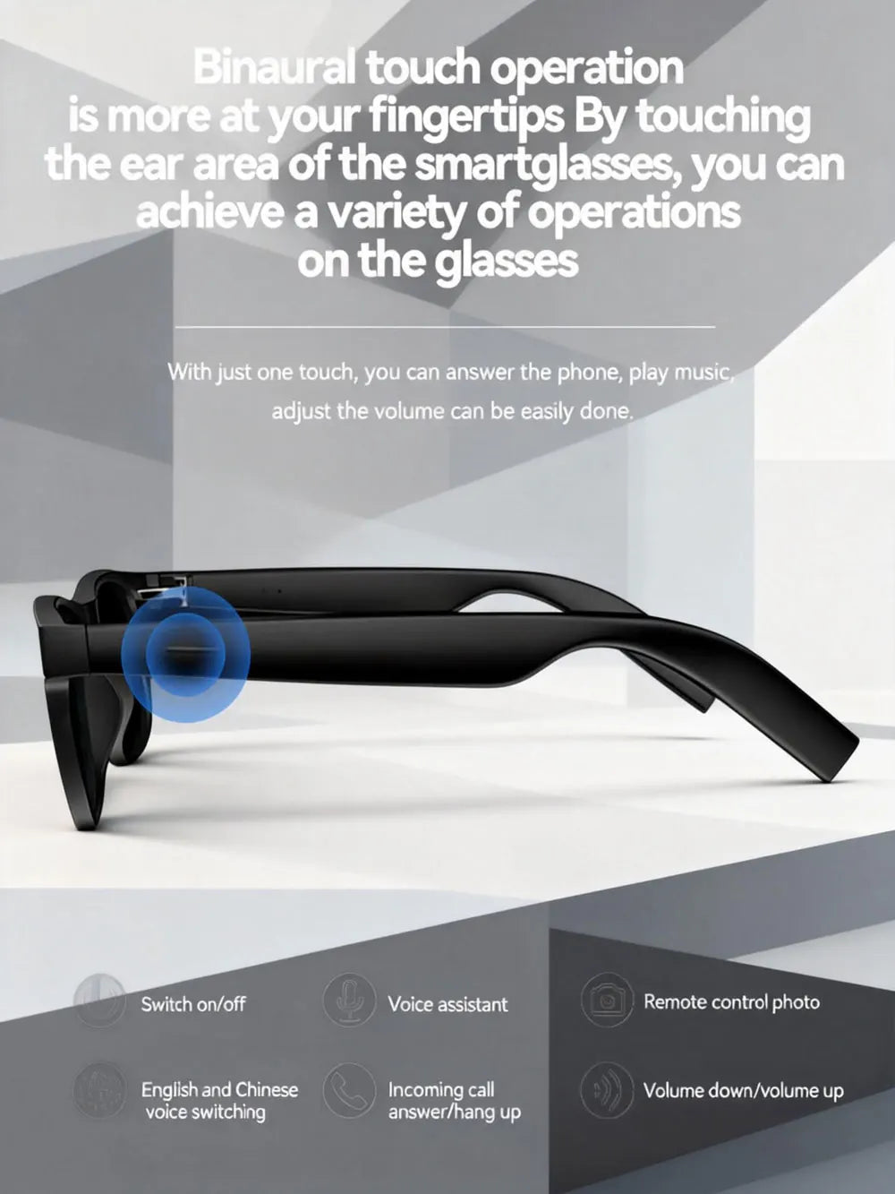 US Smart Glasses NEW D11 Plus Wireless Bluetooth Hands-Free Calling Music Play Headphones With Microphone Stereo Speaker Glasses